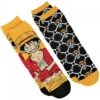 One Piece Luffy & Skulls 2-Pack Novelty Socks