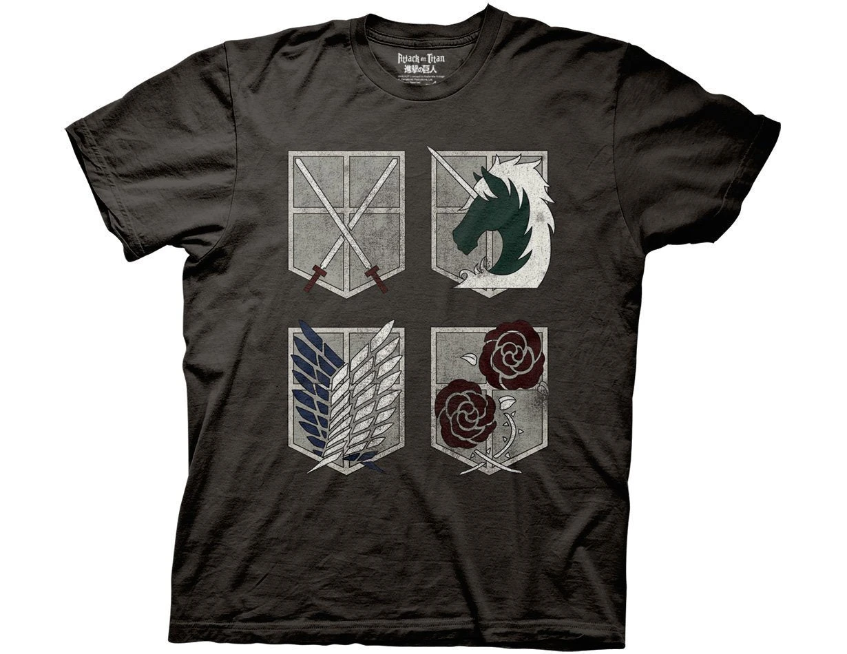 Attack On Titan 4 Shields T-Shirt 1 Attack On Titan 4 Shields T-Shirt